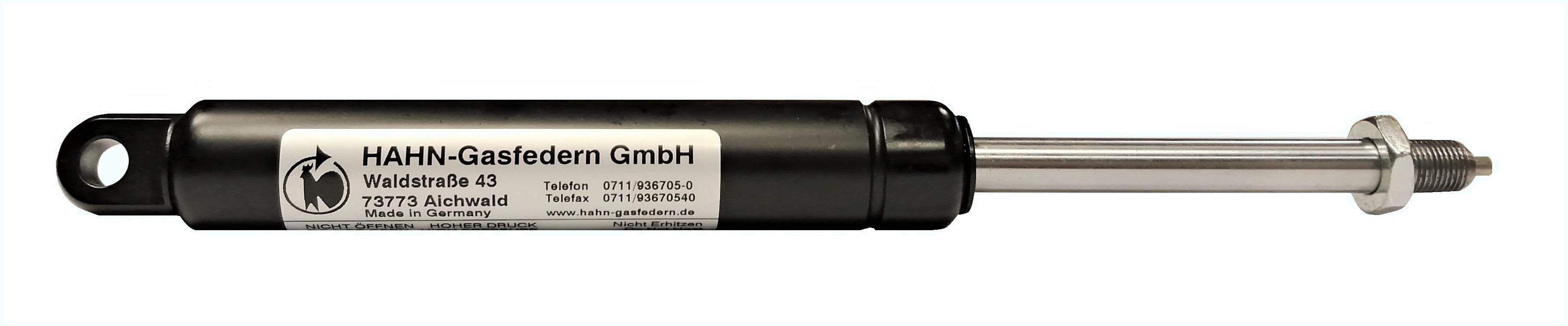 Sprężyna gazowa (HAHN Gasfedern) blokowana długość 225mm skok 70mm siła 150N
