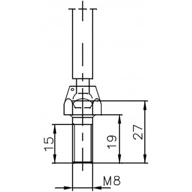 Sprężyna gazowa (21002 FA Krosno) siła 300N długość 490mm skok 200mm