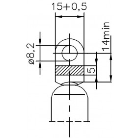 Sprężyna gazowa (21005 FA Krosno) siła 150N długość 405mm skok 160mm