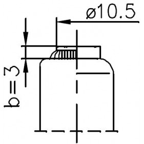 Sprężyna gazowa (21040 FA Krosno) siła 400N długość 290mm skok 125mm