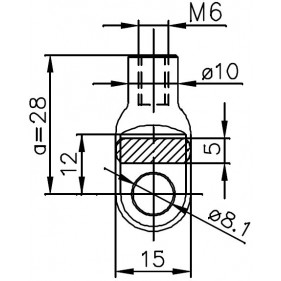 Sprężyna gazowa (21051 FA Krosno) siła 100N długość 405mm skok 160mm