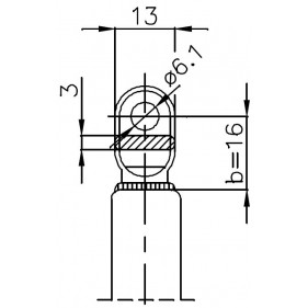 Sprężyna gazowa (23513 FA Krosno) siła 400N długość 226mm skok 80mm