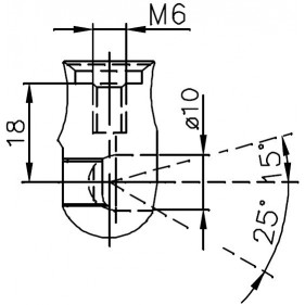 Sprężyna gazowa (23539 FA Krosno) siła 600N długość 491mm skok 205mm