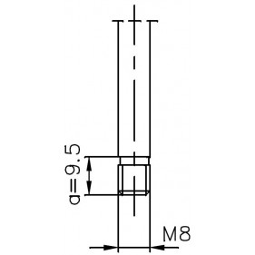 Sprężyna gazowa (24618 FA Krosno) siła 400N długość 460mm skok 200mm