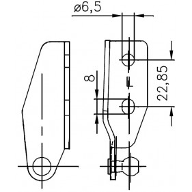 Sprężyna gazowa (24653 FA Krosno) siła 310N długość 585mm skok 235mm