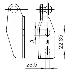 Sprężyna gazowa (24654 FA Krosno) siła 310N długość 585mm skok 235mm