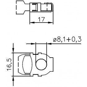 Sprężyna gazowa (24868 FA Krosno) siła 490N długość 256,5mm skok 92mm