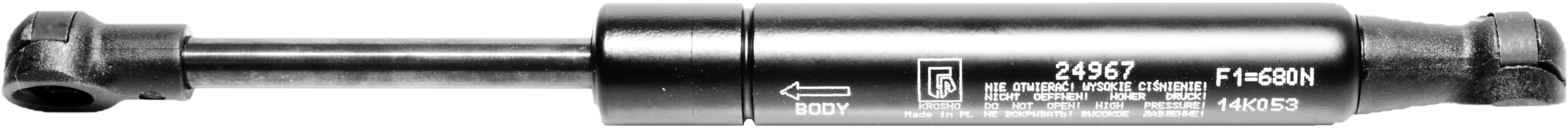 Sprężyna gazowa (24967 FA Krosno) siła 680N długość 214mm skok 62mm