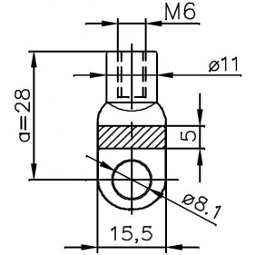 Sprężyna gazowa (32301 FA Krosno) siła 350N długość 525mm skok 220mm