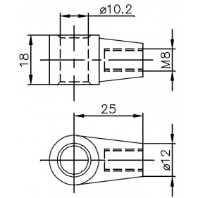 Sprężyna gazowa (32073 FA Krosno) siła 200N długość 280mm skok 97mm