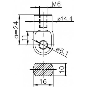 Sprężyna gazowa (32175 FA Krosno) siła 400N długość 428mm skok 157mm