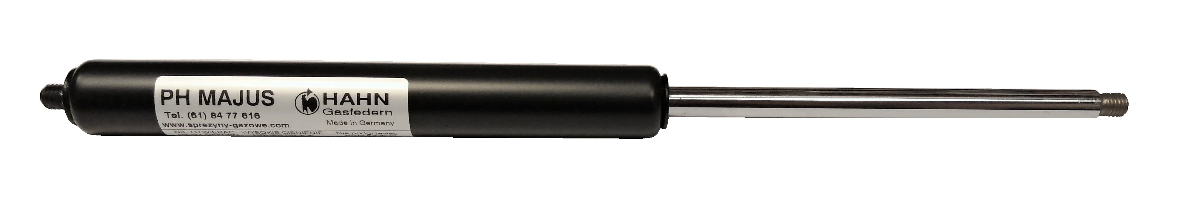 Sprężyna gazowa (HAHN Gasfedern) pchająca długość 322mm skok 140mm siła 100N-1200N