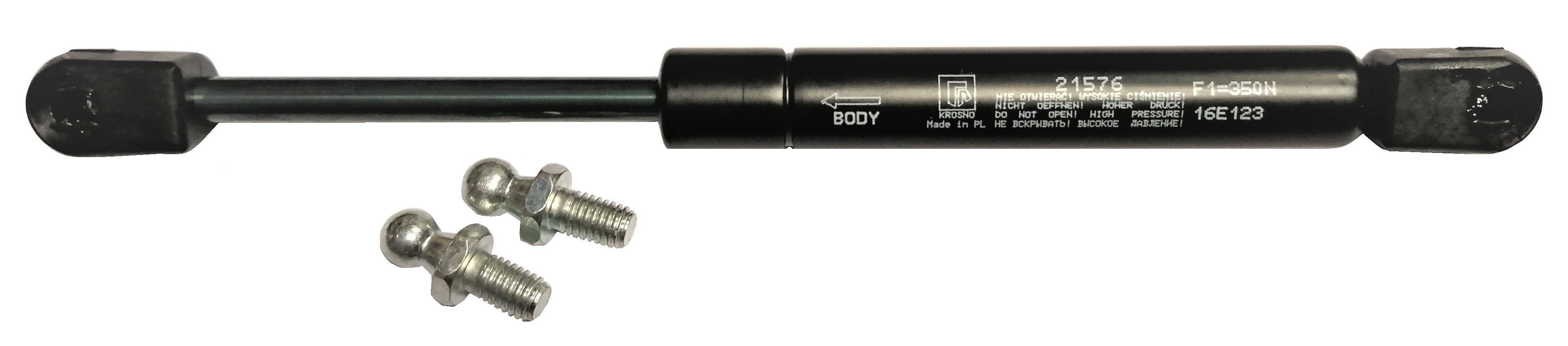 Sprężyna gazowa (21576 FA Krosno) siła 350N długość 240mm skok 80mm