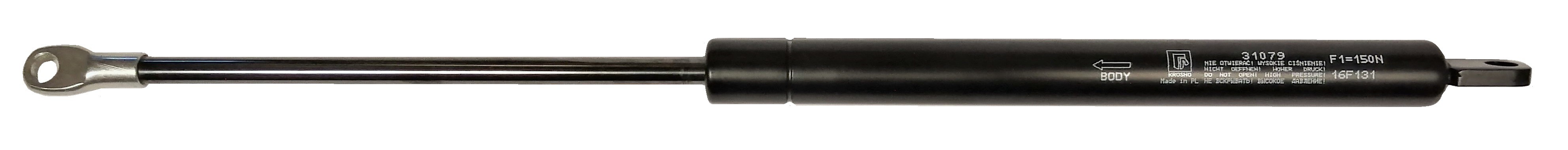 Sprężyna gazowa (31079 FA Krosno) siła 150N długość 405mm skok 160mm