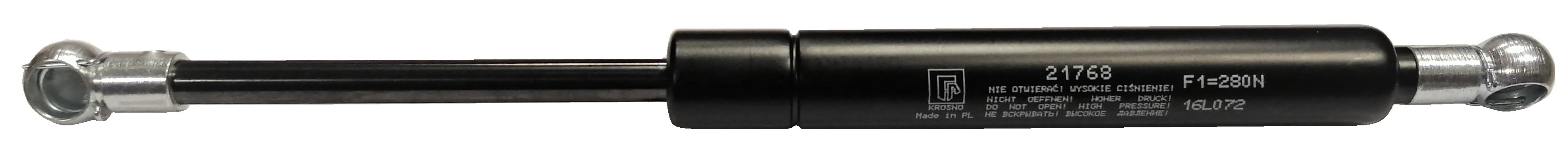 Sprężyna gazowa (FA Krosno 21768) INNE ZASTOSOWANIA maszyny rolnicze KABINA KOJA 280N 254mm