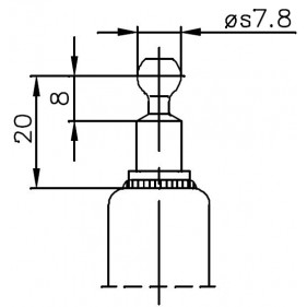 Sprężyna gazowa (24282 FA Krosno) siła 200N długość 260mm skok 85mm