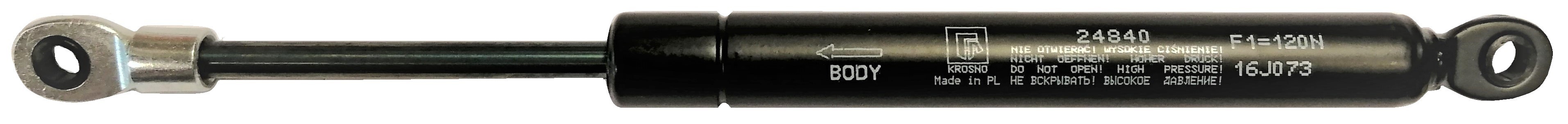 Sprężyna gazowa (24840 FA Krosno) siła 120N długość 223mm skok 60mm