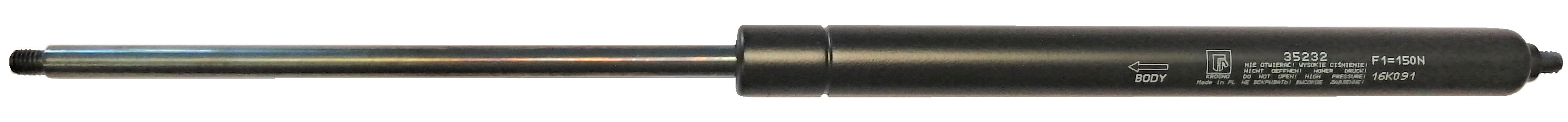 Sprężyna gazowa (35232 FA Krosno) siła 150N długość 367mm skok 160mm