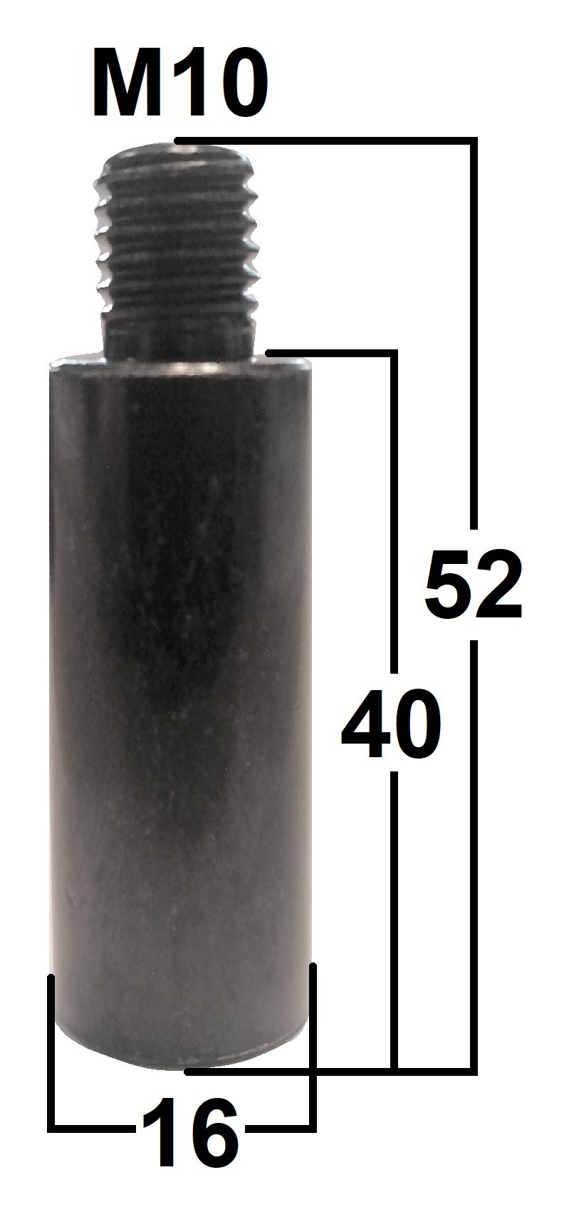 Przedłużenie sprężyny adapter o średnicy 16mm gwint M10 40mm
