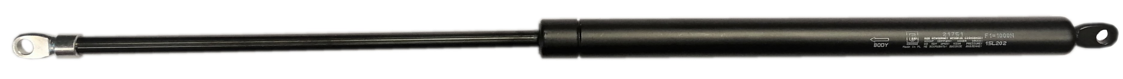 Sprężyna gazowa (21751 FA Krosno) siła 1000N długość 585mm skok 245mm