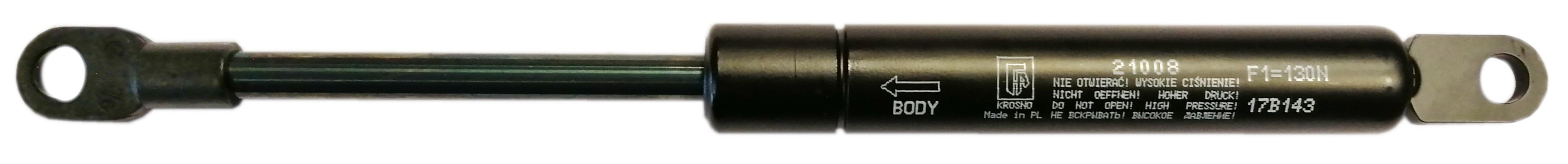 Sprężyna gazowa (21008 FA Krosno) siła 130N długość 239mm skok 78mm
