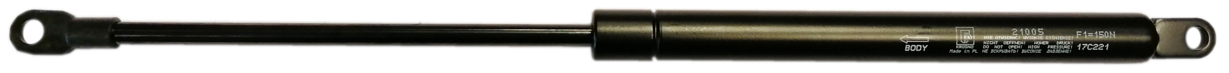 Sprężyna gazowa (21005 FA Krosno) siła 150N długość 405mm skok 160mm