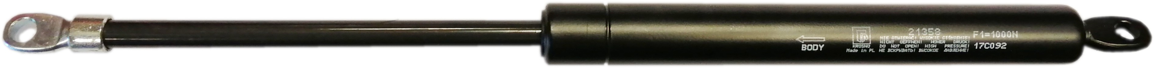 Sprężyna gazowa (21358 FA Krosno) siła 1000N długość 389mm skok 150mm
