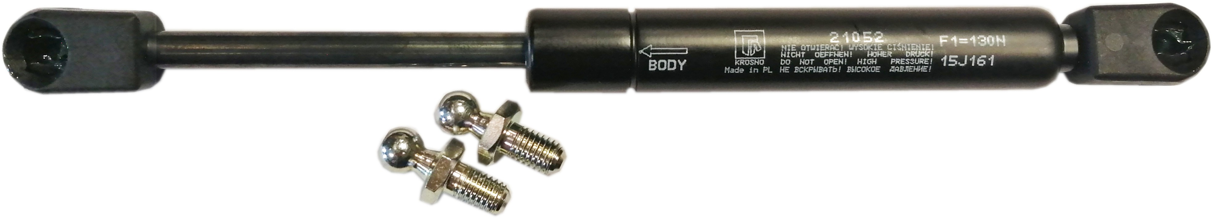 Sprężyna gazowa (21052 FA Krosno) siła 130N długość 232mm skok 78mm