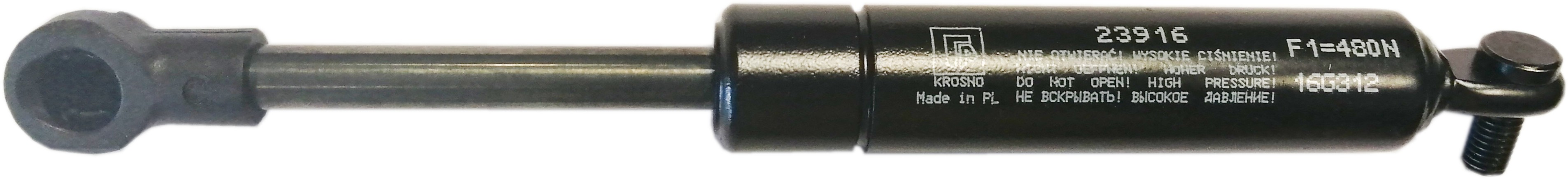 Sprężyna gazowa (23916 FA Krosno) siła 480N długość 178mm skok 55mm