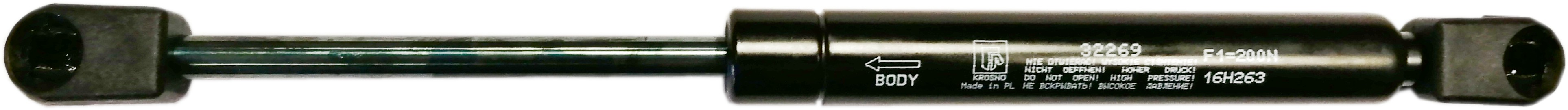 Sprężyna gazowa (32269 FA Krosno) siła 200N długość 265mm skok 90mm