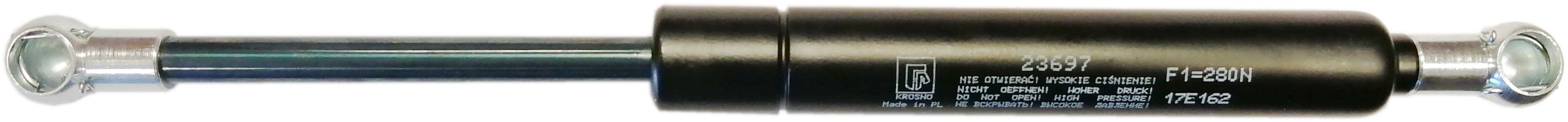 Sprężyna gazowa (23697 FA Krosno) siła 280N długość 244mm skok 80mm