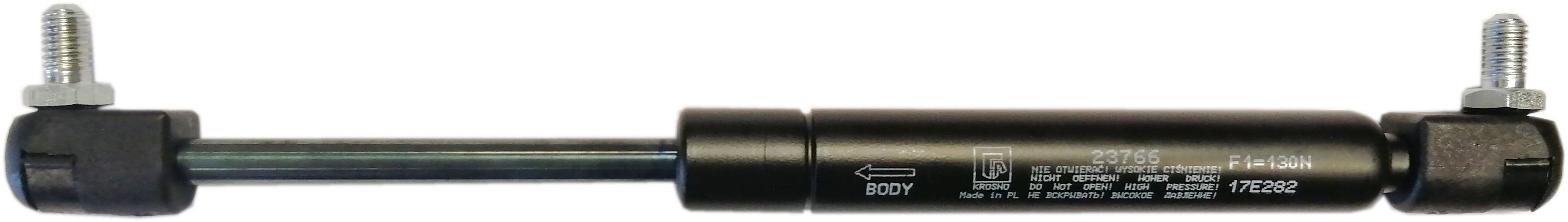 Sprężyna gazowa (23766 FA Krosno) siła 130N długość 245mm skok 80mm