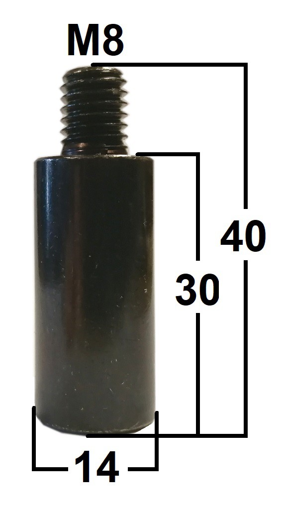Przedłużenie sprężyny adapter o średnicy 14mm gwint M8 30mm
