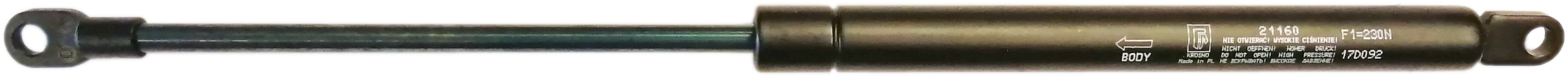 Sprężyna gazowa (21160 FA Krosno) siła 230N długość 405mm skok 160mm