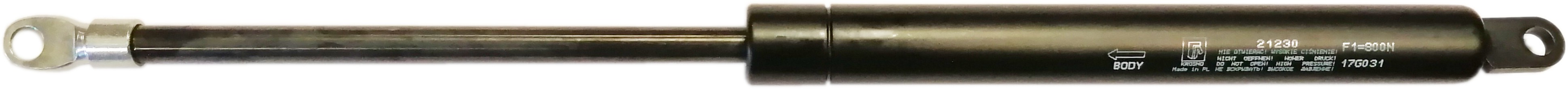 Sprężyna gazowa (21230 FA Krosno) siła 800N długość 405mm skok 160mm