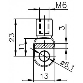 Sprężyna gazowa (32176 FA Krosno) siła 200N długość 145,5mm skok 40mm