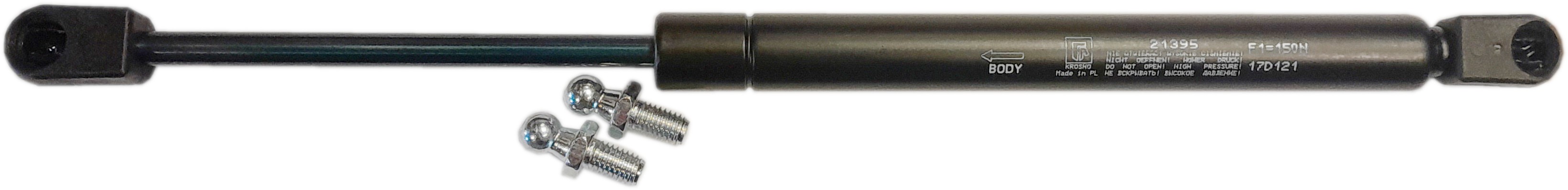 Sprężyna gazowa (21395 FA Krosno) siła 150N długość 340mm skok 115mm
