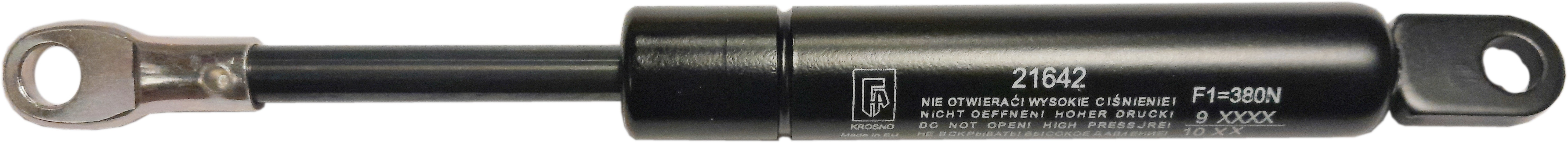 Sprężyna gazowa (21642 FA Krosno) siła 380N długość 200mm skok 50mm
