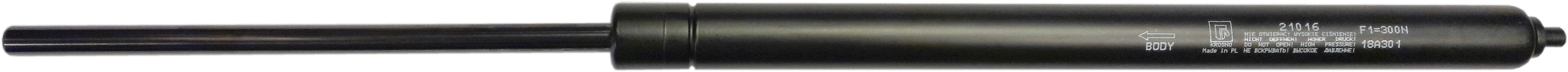 Sprężyna gazowa (21016 FA Krosno) siła 300N długość 423,5mm skok 160mm