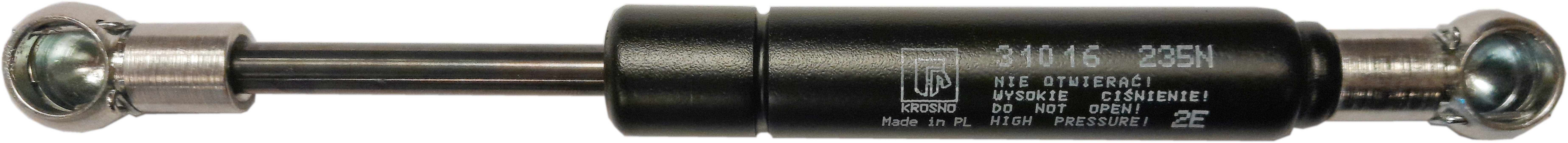 Sprężyna gazowa (31016 FA Krosno) siła 235N długość 160mm skok 40mm