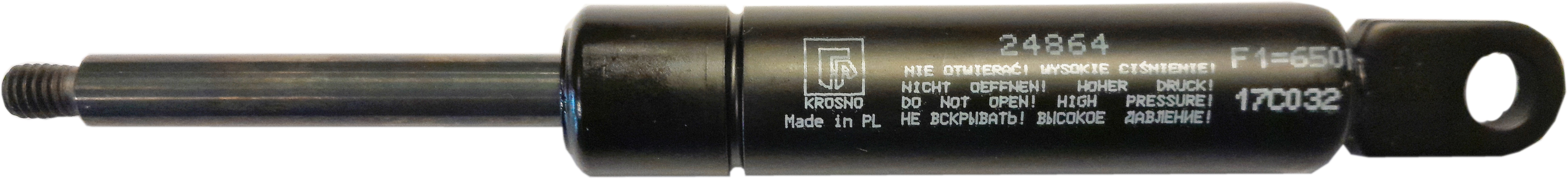 Sprężyna gazowa (24864 FA Krosno) siła 650N długość 175mm skok 48mm