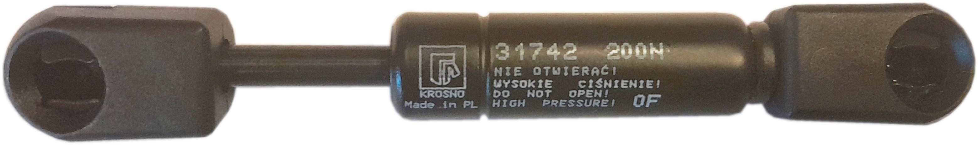 Sprężyna gazowa (31742 FA Krosno) siła 200N długość 115,5mm skok 20mm
