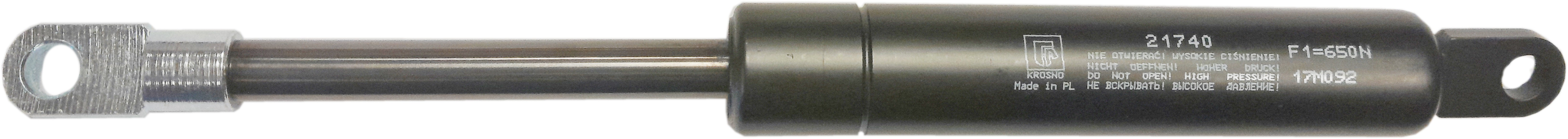 Sprężyna gazowa (21740 FA Krosno) siła 650N długość 244mm skok 80mm