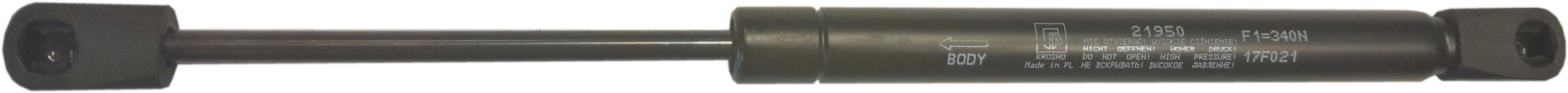 Sprężyna gazowa (21950 FA Krosno) siła 340N długość 290mm skok 103mm