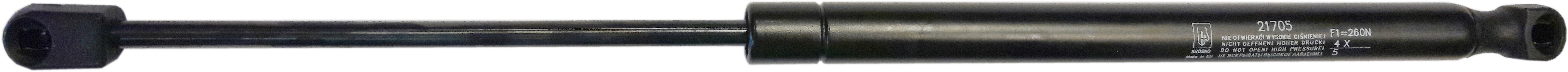 Sprężyna gazowa (21705 FA Krosno) siła 260N długość 450mm skok 175mm
