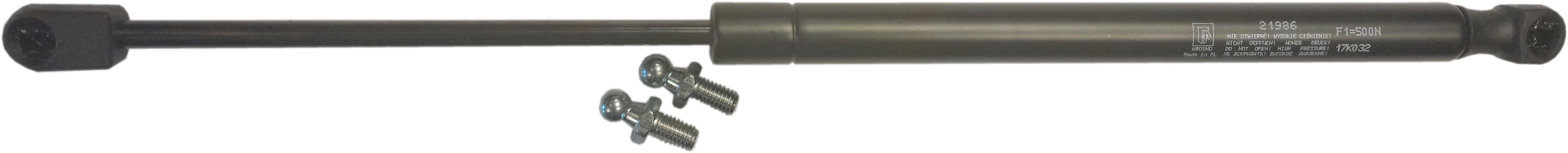 Sprężyna gazowa (21986 FA Krosno) siła 500N długość 426mm skok 160mm