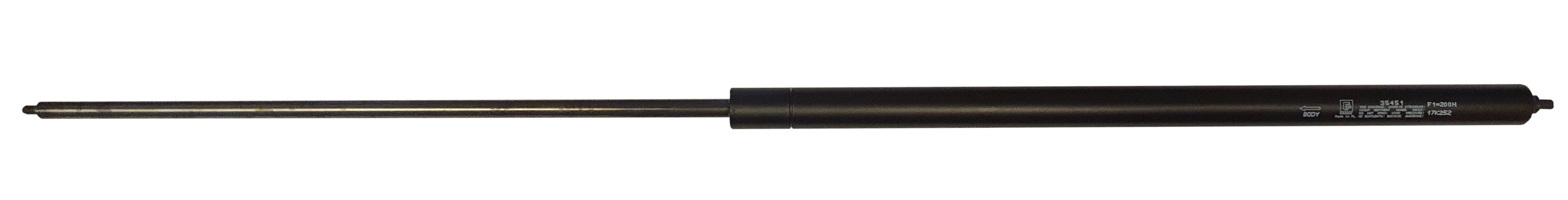 Sprężyna gazowa (35451 FA Krosno) siła 200N długość 754mm skok 350mm
