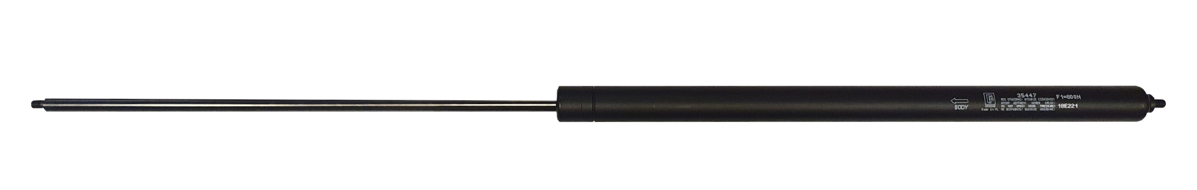 Sprężyna gazowa (35447 FA Krosno) siła 800N długość 648mm skok 300mm