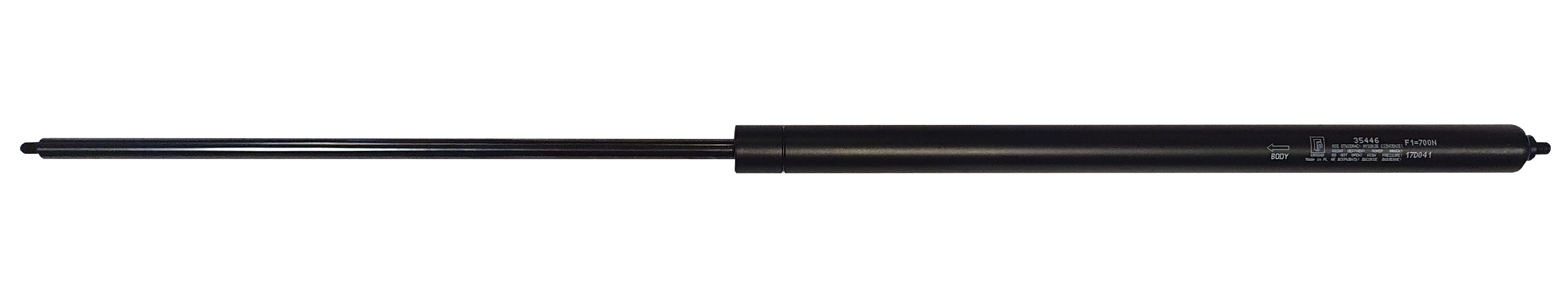 Sprężyna gazowa (35446 FA Krosno) siła 700N długość 648mm skok 300mm