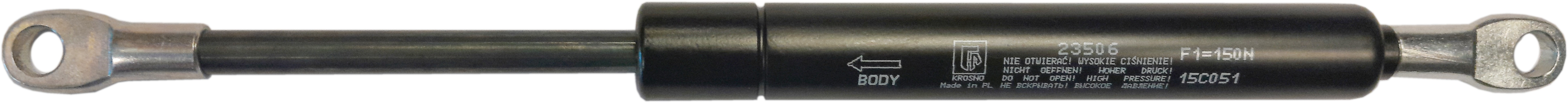 Sprężyna gazowa (23506 FA Krosno) siła 150N długość 274mm skok 78mm